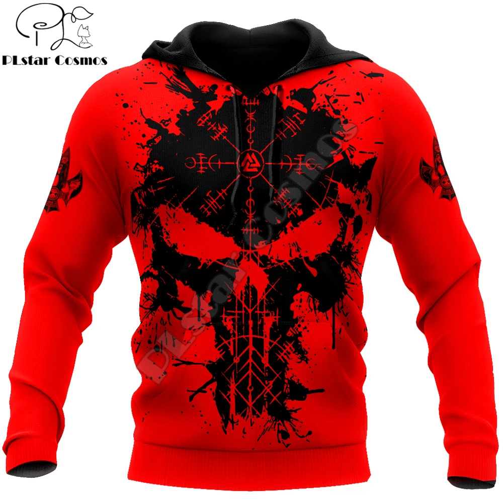 Top Trends: Huginn And Muninn Raven Tattoo Red 3D Printing Autumn Men Hoodie Unisex Luxury Hooded Sweatshirt Casual Jacket Tracksuits DW732 Shoppable Styles