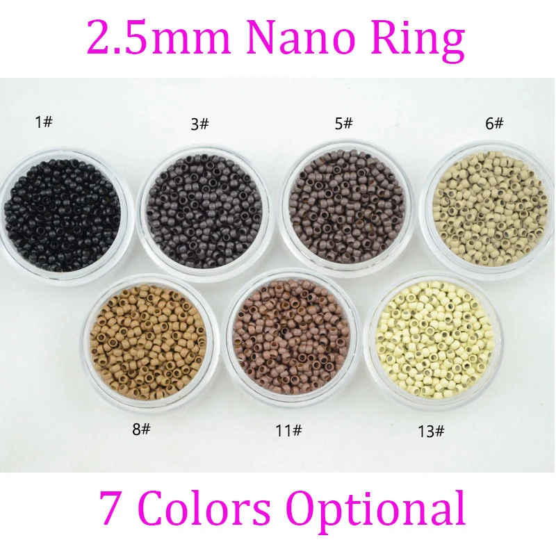 Top Trends: 500PCS 2.5mm Nano Ring Beads Hair Extension Tools Nano Copper Ring Nano Beads For MIcro Ring Hair Extension Shoppable Styles