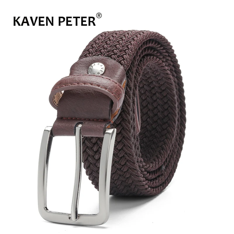 Top Trends: Elastic Belt For Men And For Women Waist Belt Canvas Stretch Braided Woven Leather Belt 1-3/8&quot; Wide Dark Brown Extend 160 CM Shoppable Styles