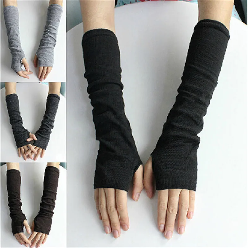 Top Trends: Winter Long Section Of Wool Fingerless Gloves Hot Color Can Be Customized Authentic Sleeve Shoppable Styles