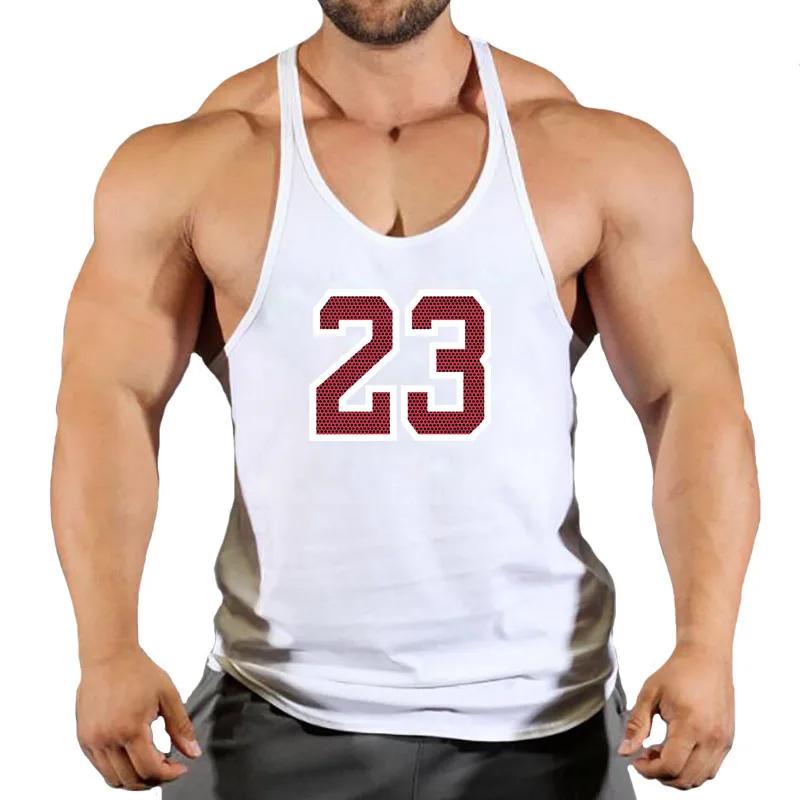 Top Trends: New Brand 23 Gym Tank Top Men Fitness Clothing Mens Bodybuilding Tank Tops Summer Gym Clothing For Male Sleeveless Vest Shirts Shoppable Styles