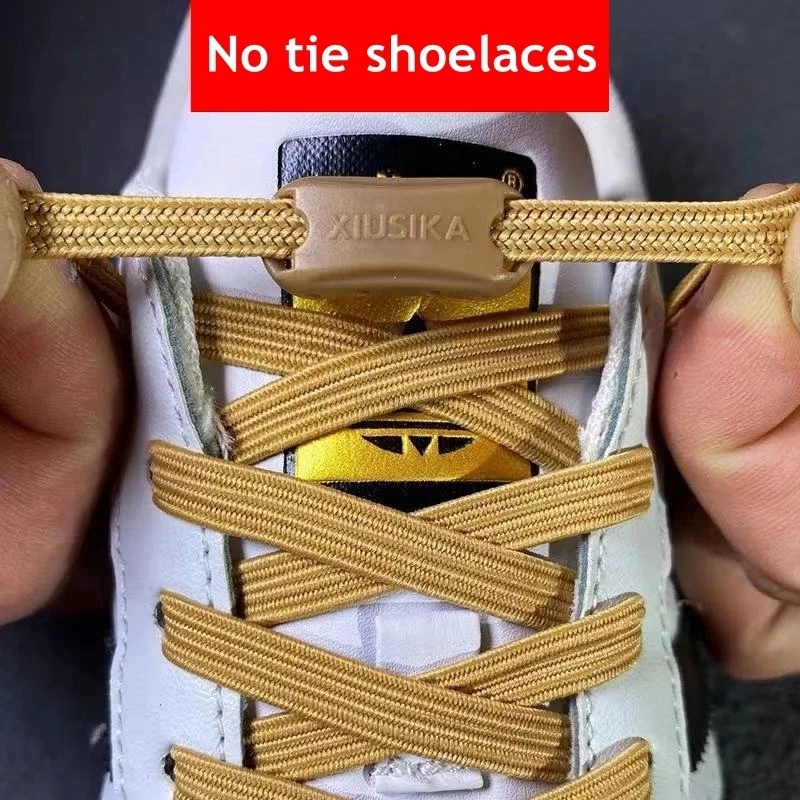 Top Trends: 1Pair No Tie Shoelaces Elastic Shoe Laces Sneaker Shoelace Adults And Kids Lazy Laces One Size Fits All Shoes Shoppable Styles