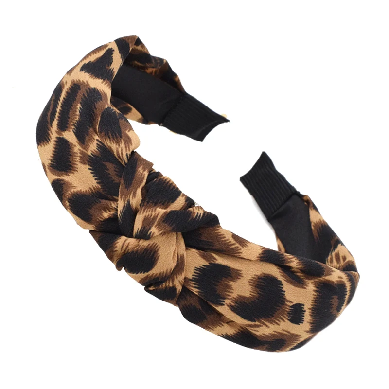 Top Trends: Bohemian Leopard Pattern Hairband Twisted Knotted Floral Hair Band Snake Animal Print Hairband Wide Headband Solid Accessories Shoppable Styles