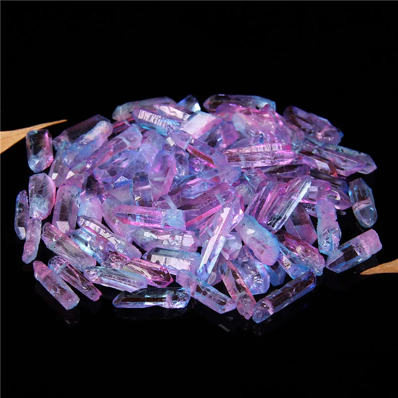 Top Trends: 10 / 20 / 30pcs Purple Natural Quartz Crystal Point Beads Top Drilled Graduated Stick Point Loose Bead For DIY Jewelry Making Supply Shoppable Styles