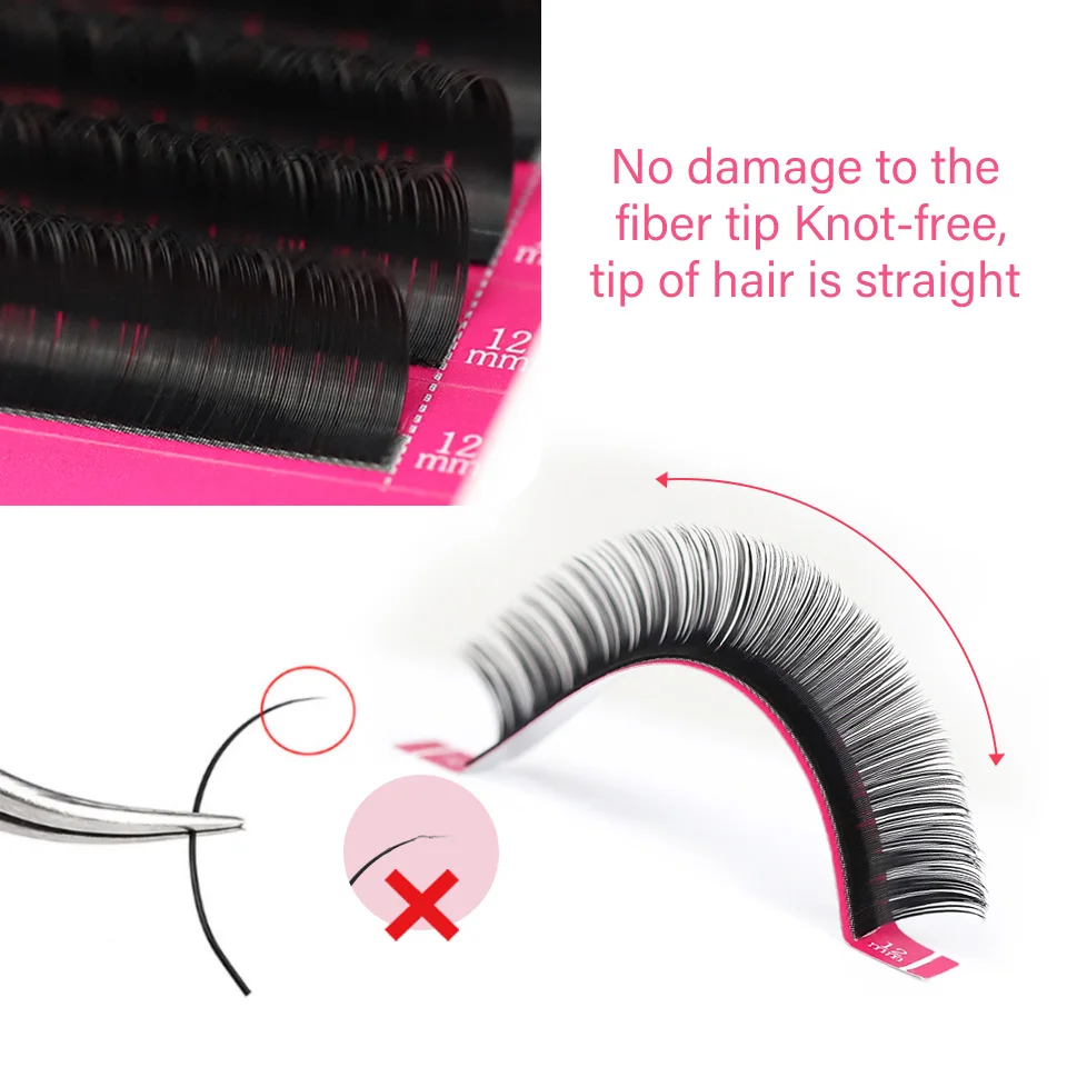 Top Trends: 18mm 19mm 20mm Long Faux Eye Lash Extension Maquiagem Cilios For Professional Silk Natural Individual Eyelash Extension Supplier Shoppable Styles - Image 5