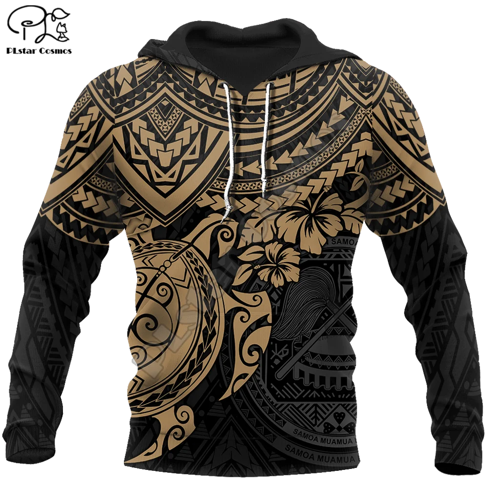 Top Trends: PLstar Cosmos 3DPrint Kanaka Polynesian Tribal Samoa Tattoo Flower Turtle Harajuku Streetwear Funny Hoodies / Sweatshirt / Jacket / a4 Shoppable Styles