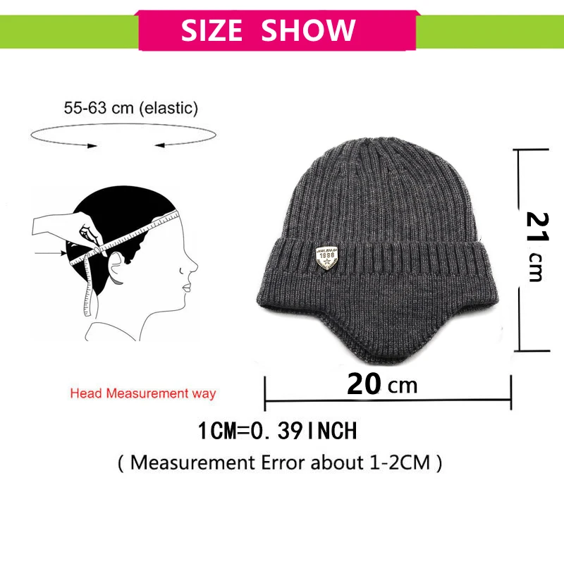 Top Trends: Simple Winter Earmuff Cap Men's Outdoor Knitted Hat Women's Korean Warm Beanies Skull Hat Windproof Earflaps Bonnet Hats Shoppable Styles - Image 6