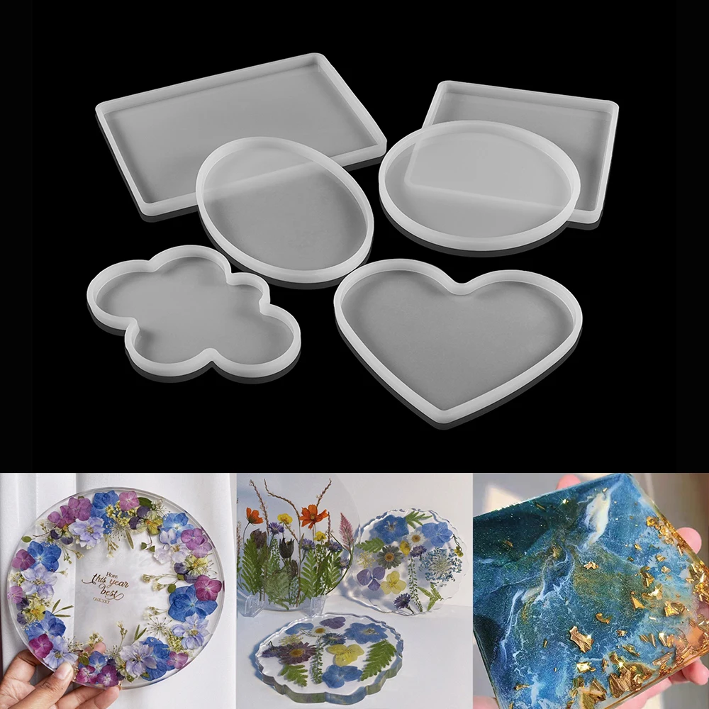 Top Trends: Geometric Coasters Resin Casting Mold Silicone Cloud Heart Shape Cup Tray Epoxy Mould For Jewelry Making Epoxy Mould Craft Tools Shoppable Styles