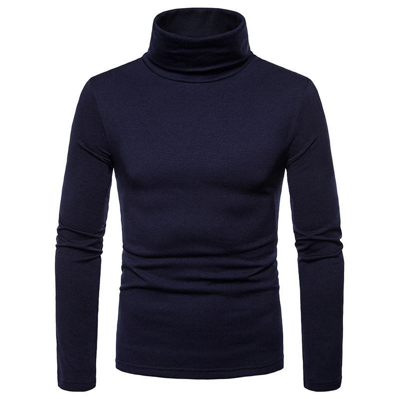 Top Trends: Fashion Men's Casual Slim Basic High Neck Undercoat Pullover Men's T-shirt Autumn Winter Top Underwear Shoppable Styles - Image 3