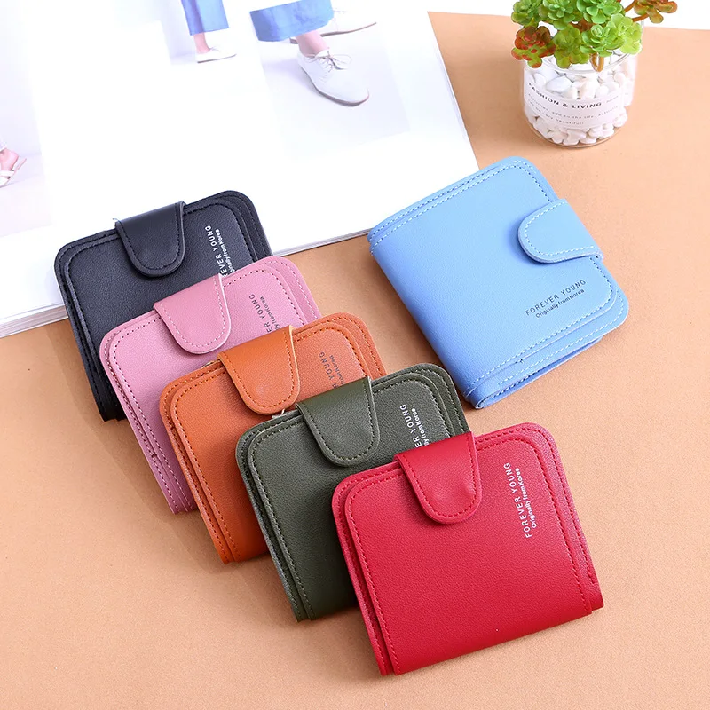 Top Trends: Fashion Pu Leather Women Wallet Small Coin Purse Pocket Simple Casual Mini Female Wallet Brand Designer Card Holder Change Purse Shoppable Styles