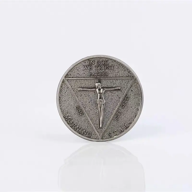 Top Trends: Hot Lucifer Morning Star Satanic Pentecostal Cosplay Metal Badge Coin Halloween Accessories Prop Cosplay Movie Costume Badge Shoppable Styles