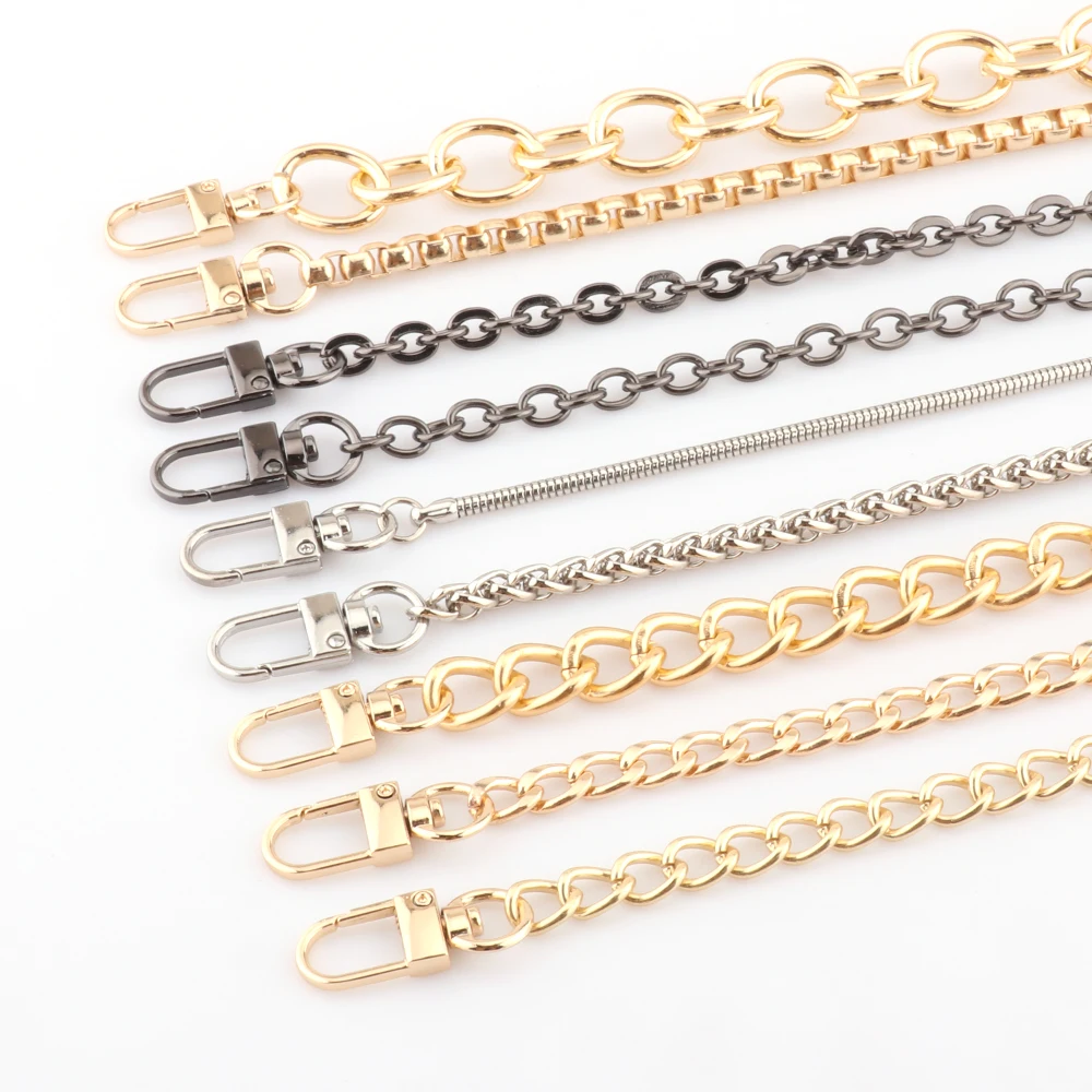 Top Trends: 40-120cm Women Metal Gold Chain Adornment Purse Straps Bag Parts Bags Chains Gold Belt Metal For Handbags Chain Mini Accessories Shoppable Styles