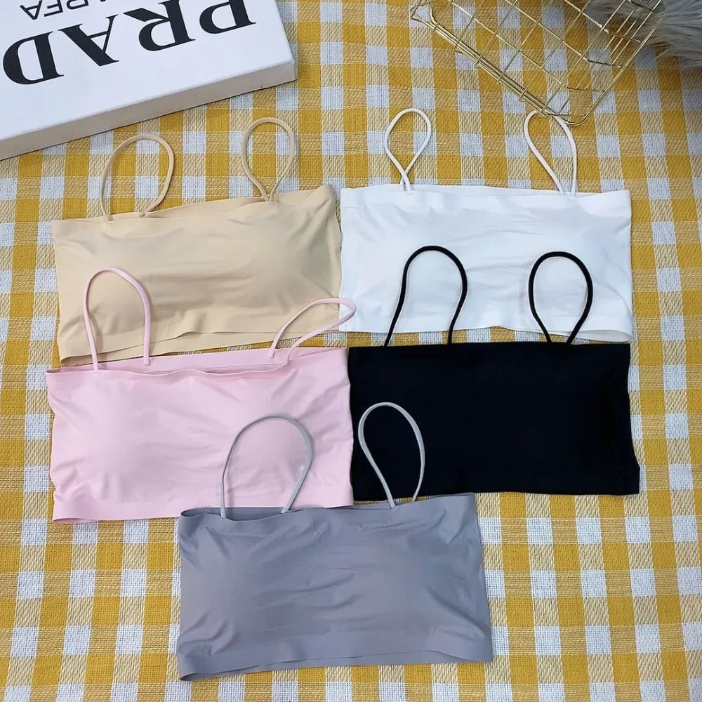 Top Trends: Women Sling Tube Top Sexy Bra Top Breathable Chest Pad Wearing Underwear Strapless Blouse Tube Top Bandeau Top 2020 Shoppable Styles