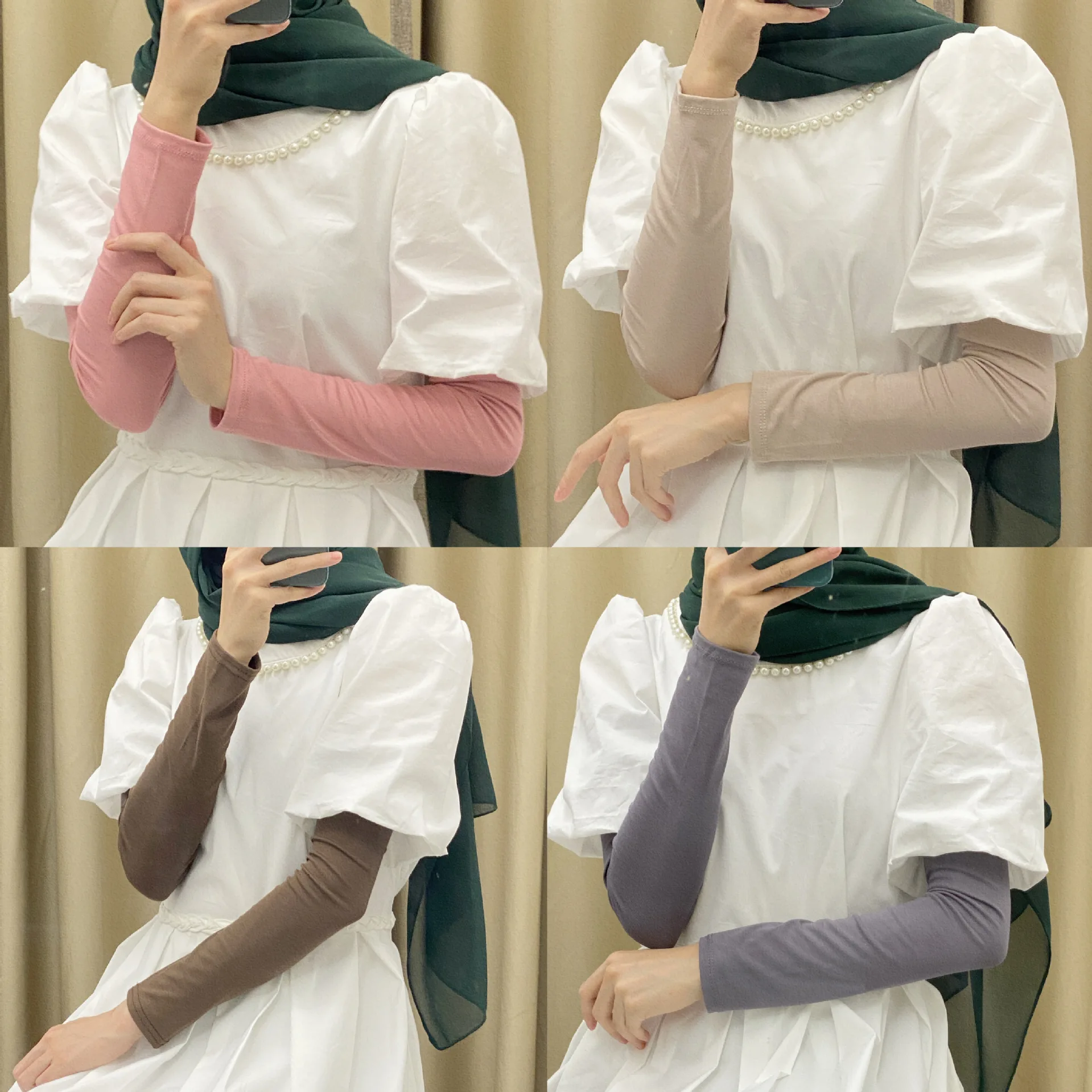 Top Trends: Abayas Arm Cover Oversleeves Muslim Hijab Sleeve For Abaya Women Modal Fabric Abaya Sleeves Ramadan Arm Warmers Hijab Sleeves Shoppable Styles - Image 3