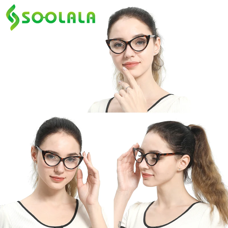 Top Trends: SOOLALA Anti Blue Light Blocking Cat Eye Reading Glasses Women Floral Eyeglasses Frame Presbyopic Reading Glasses + 1.0 To 4.0 Shoppable Styles - Image 6