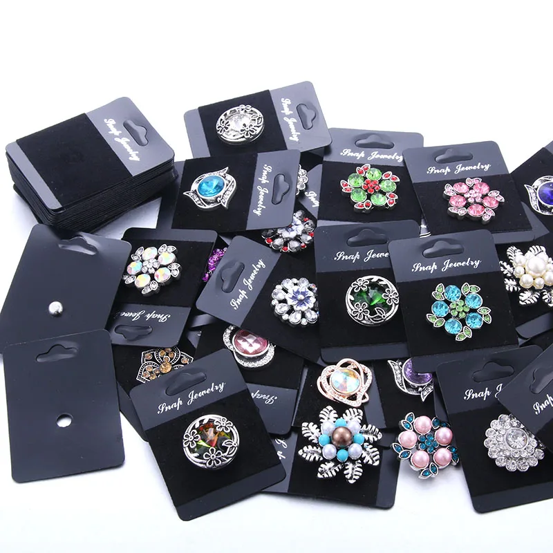 Top Trends: 2022 New High Quality Snap Jewelry Display Board Fit 18mm Snap Buttons Jewelry Black Flannel PVC Snap Display Holder Shoppable Styles - Image 4