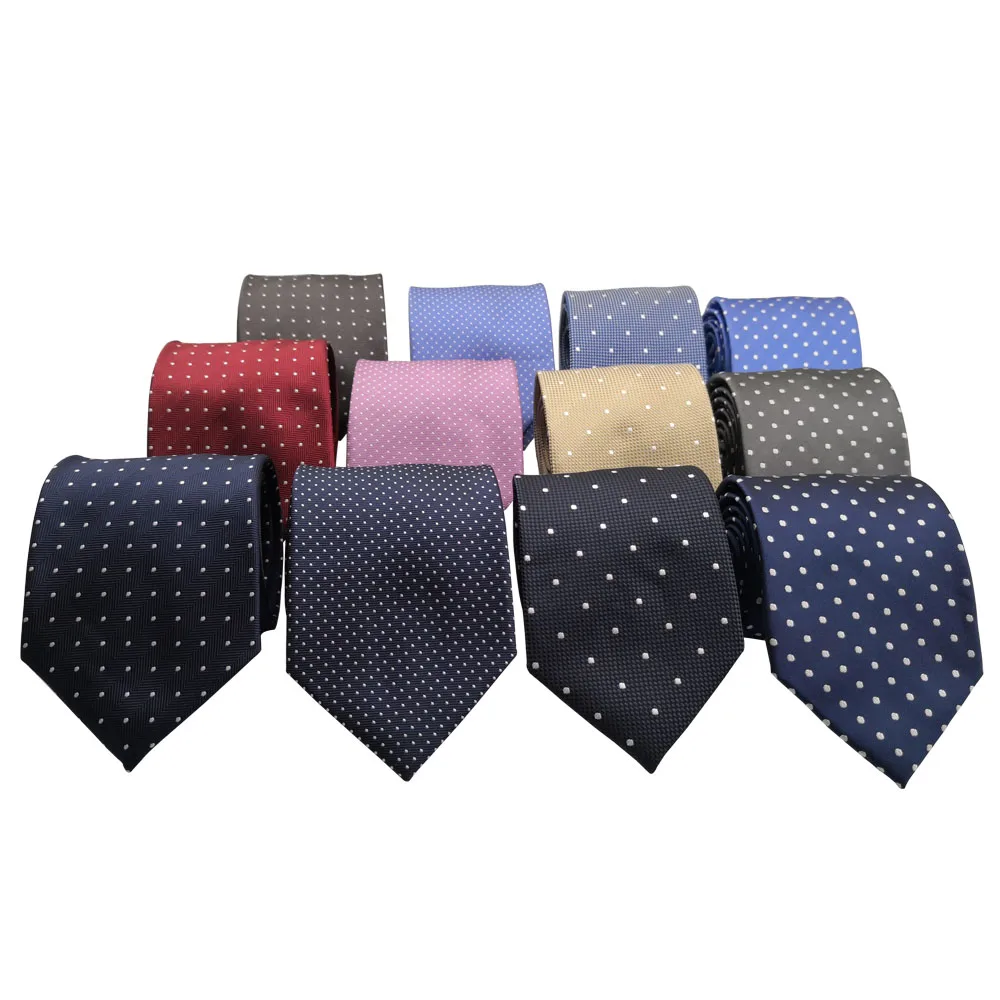 Top Trends: HUISHI 8cm Dot Neckties Skinny Fashion Business Men Polyester Microfiber Neck Tie Polka Check Men Neckie For Gentlemen Wedding Shoppable Styles