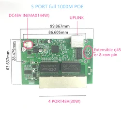 5 POE 1000M Port 8 Poe 10/100/1000M Industrial Switch  gigabit switch  5