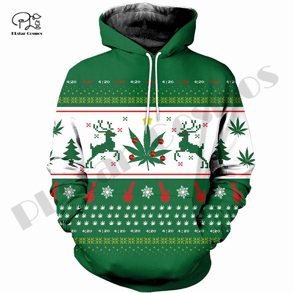 Top Trends: PLstar Cosmos 3Dprinted Newest Weed Christmas Gift Harajuku Streetwear Funny Pullover Unique Unisex Hoodies / Sweatshirt / Zip -2 Shoppable Styles