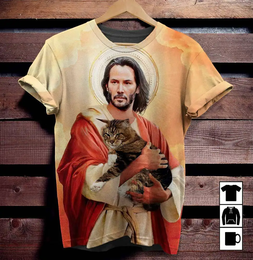 Top Trends: PLstar Cosmos Jesus 3D Printed T-shirt Harajuku Streetwear T Shirts Hip Hop Men For Women Short Sleeve 08 Shoppable Styles