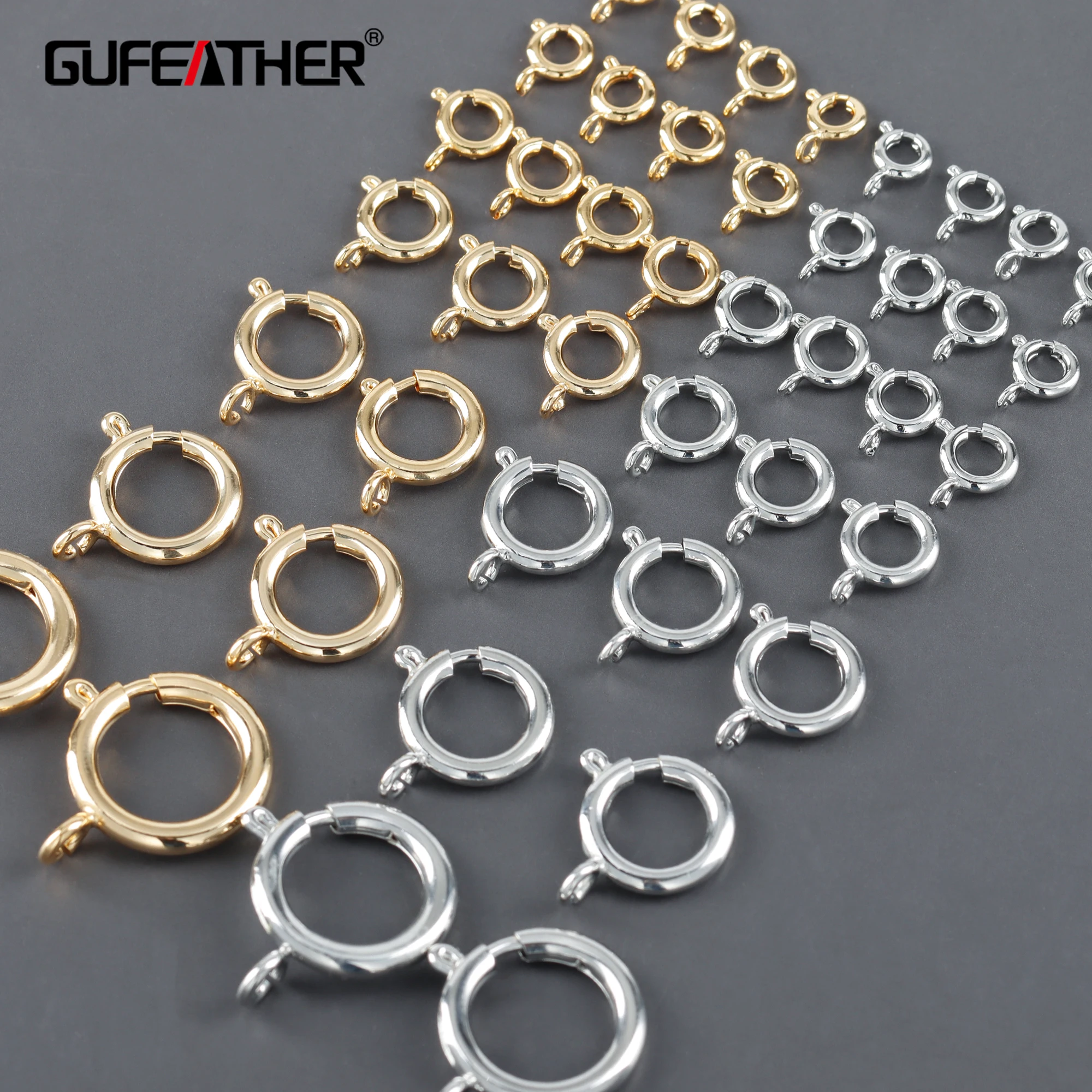 Top Trends: GUFEATHER MA01, jewelry Accessories, clasp Hooks, pass REACH, nickel Free, 18k Gold Rhodium Plated, copper, jewelry Making, 10pcs / lot Shoppable Styles