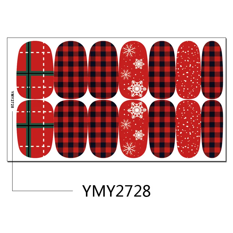 Top Trends: Baking Free Christmas Series Nail Polish Stickers Strips Plain Nail Art Decorations Heart Designs Glitter Powder Manicure Tips Shoppable Styles - Image 4