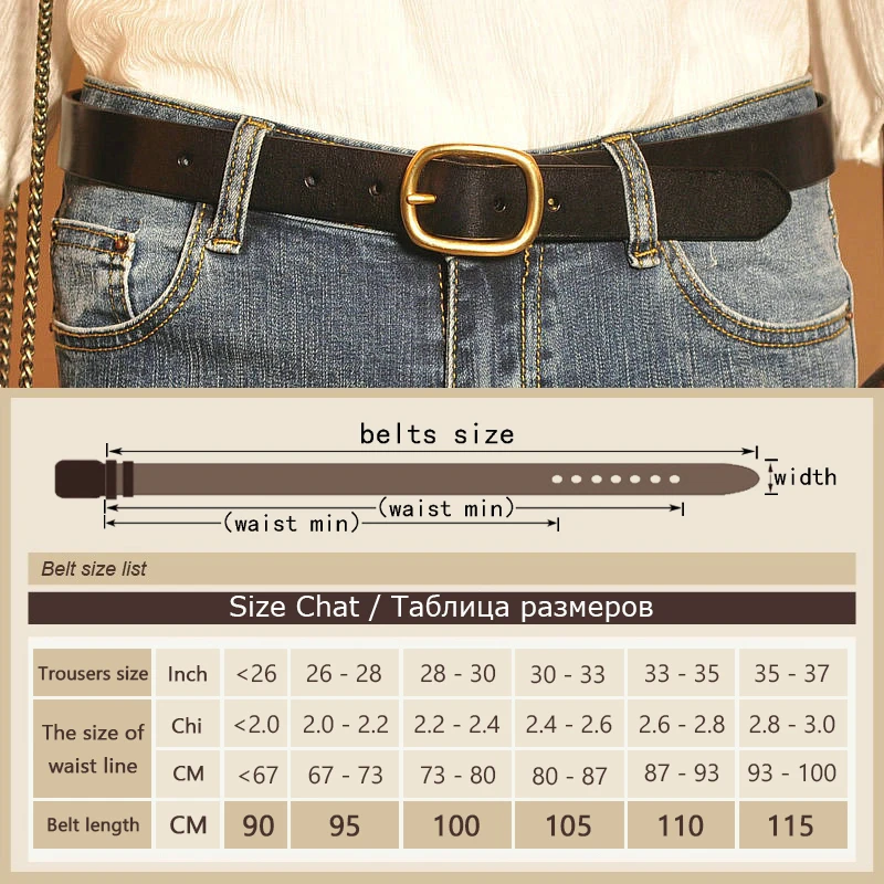 Top Trends: DINISITON New Women‘s Belt Genuine Leather Belts For Women Female Gold Pin Buckle Strap Fancy Vintage For Jeans Dropshipping Shoppable Styles - Image 6