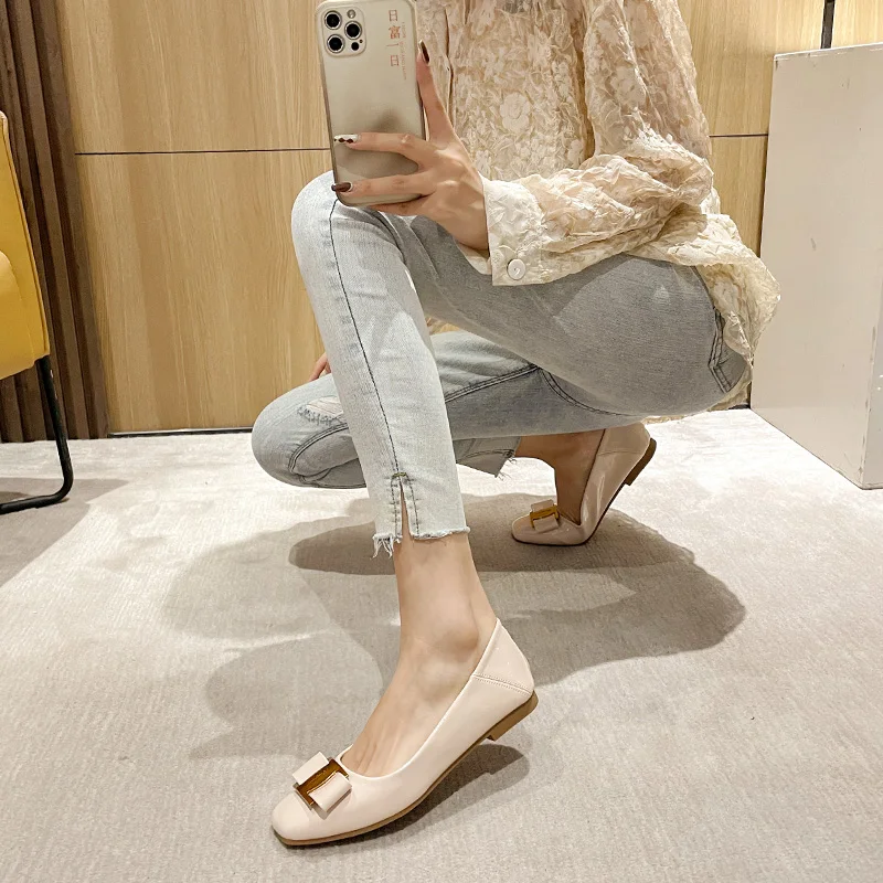 Top Trends: FamtiYaa Shallow Genuine Leather Flat Women Shoes Round Top Ladies Luxury Fashion Party Shoes Slip On Footwear Shoppable Styles - Image 5