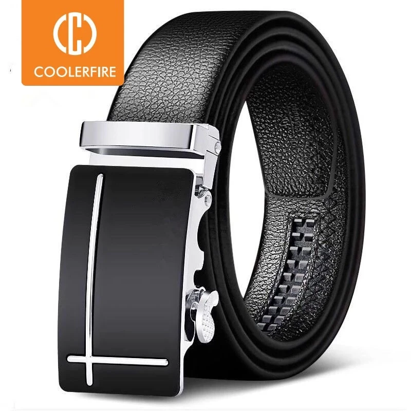 Top Trends: Men Belts Automatic Buckle Belt Genune Leather High Quality Belts For Men Leather Strap Casual Buises For Jeans Shoppable Styles