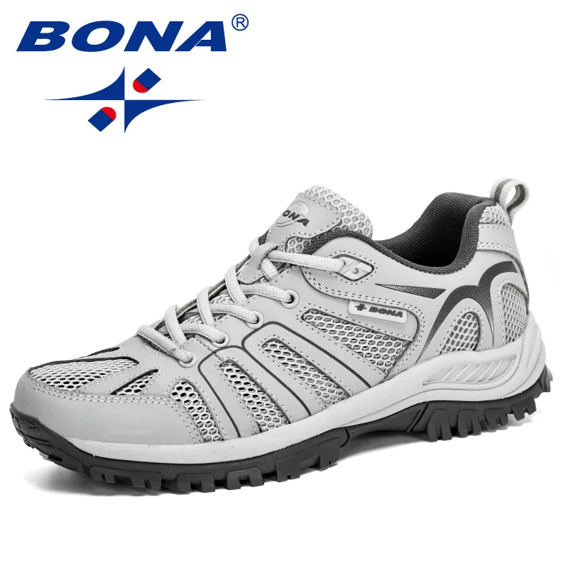 Top Trends: BONA New Arrival Mesh Running Shoes Men Trendy Sneaker Non-Slip Wear-Resistant Outdoor Walking Men Sport Shoes Comfortable Shoppable Styles