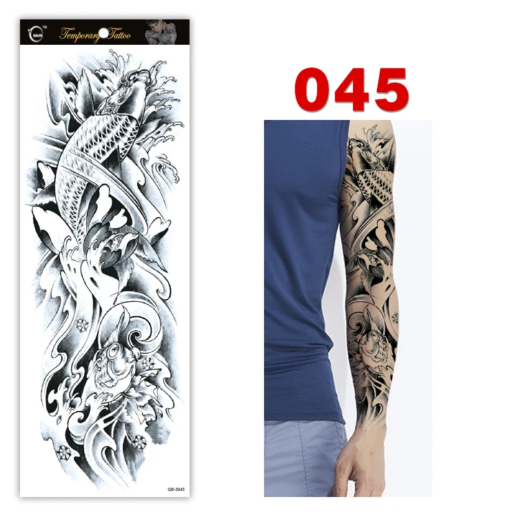 Top Trends: Large Arm Sleeve Tattoo Clock Rose Cross Dragon Waterproof Temporary Tatto Sticker Poker Snake Body Art Fake Tattoo Women Men Shoppable Styles - Image 6