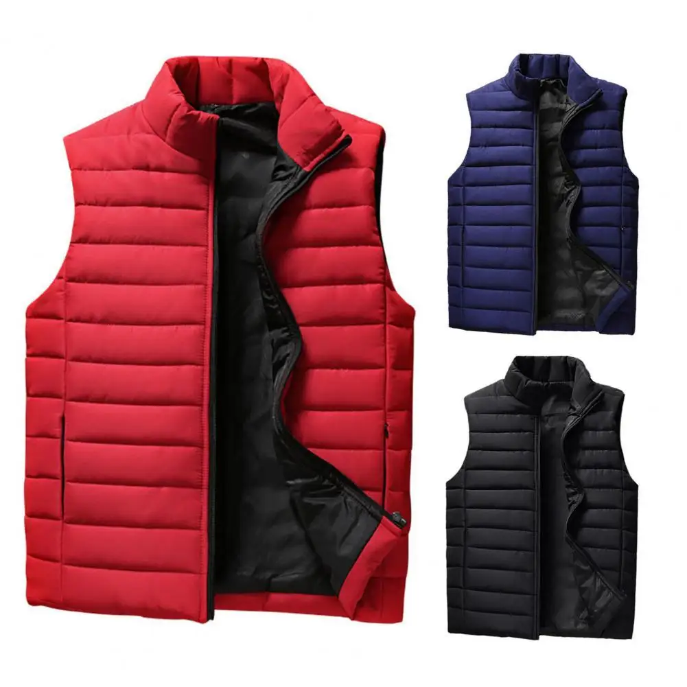 Top Trends: Men's Vest Jacket Winter Waterproof Warm Sleeveless Men Waistcoat 3D Cutting Windproof Thicken Soft Zipper Closure Winter Vest Shoppable Styles