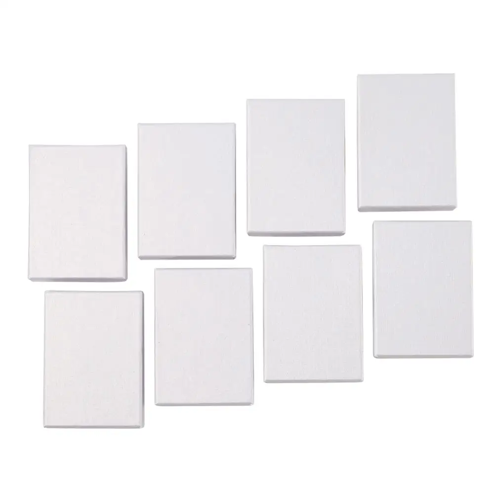 Top Trends: 60pcs Cardboard Necklaces Earrings Rings Set Boxes Rectangle White Black Gifts Presents Storage Display Jewelry Box 9x6.5x2.8cm Shoppable Styles