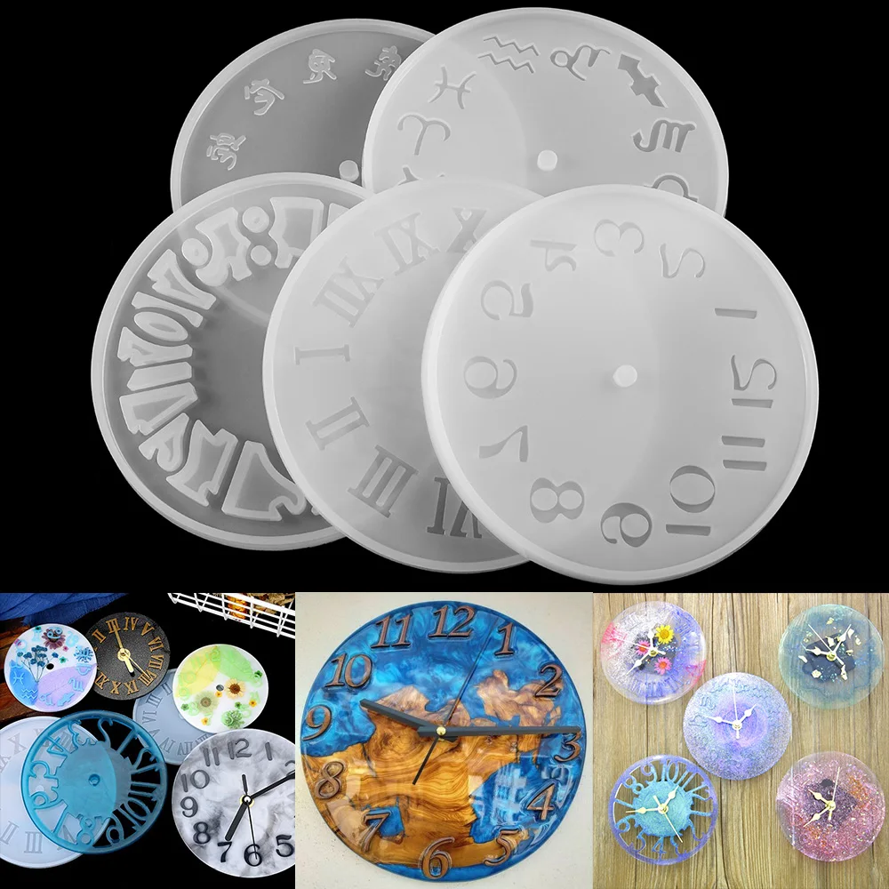 Top Trends: 1pcs Arabic Numerals Clock Silicone Mold Handmade Crafts Clock Epoxy Resin Molds For DIY Jewelry Making Finding Tools Supplies Shoppable Styles