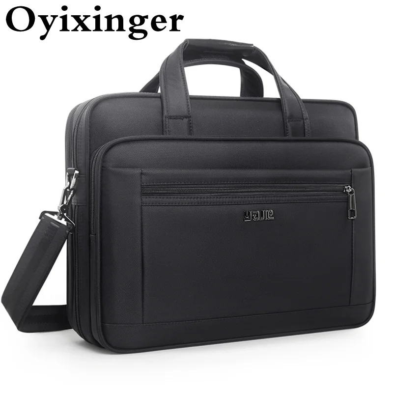 Top Trends: OYIXINGER Super Large Capacity Men Briefcase Waterproof Oxford Shoulder Bag For 15 17 19 Inch Macbook Air Pro Business Briefcase Shoppable Styles