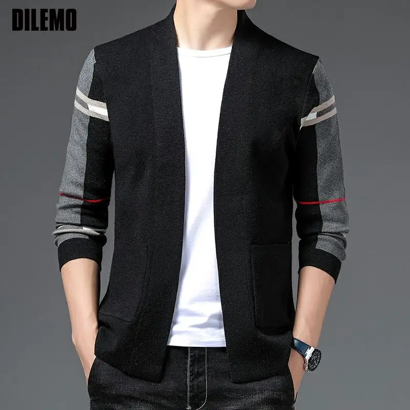 Top Trends: Top Grade New Designer Brand Luxury Fashion Knit Cardigans Sweater Men Casual Trendy Coats Jacket Autum Winter Men Clothes Shoppable Styles