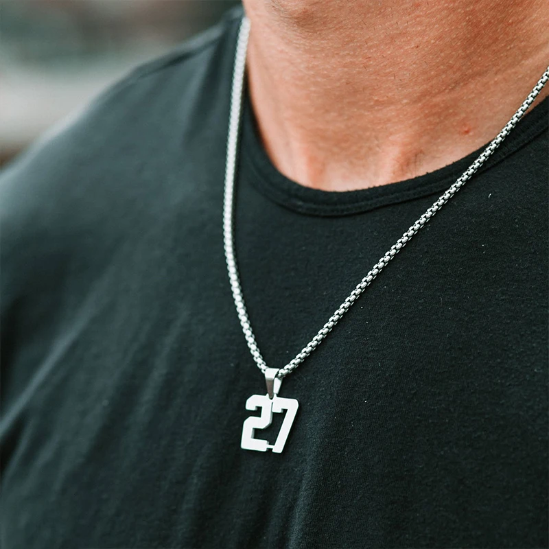 Top Trends: Custom Basketball Baseball Numeral Necklaces For Men Women Personalized Stainless Steel Jewelry Sportsmanship Gift For Boyfriend Shoppable Styles