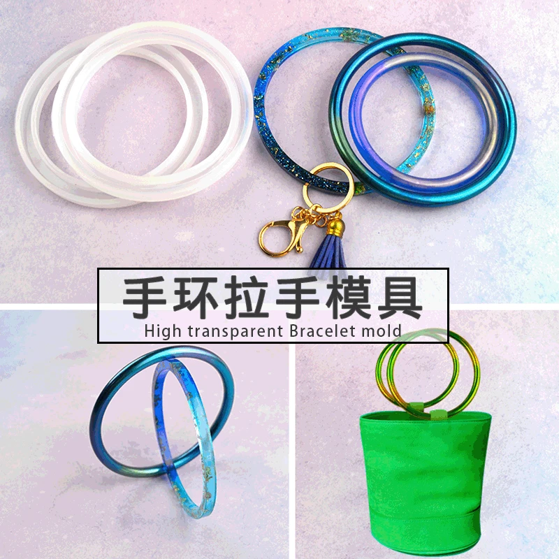 Top Trends: DIY Crystal Drop Glue Bag Handle Pull Silicone Mold Bracelet Making Purse Frame Handle Mould For Uv Resin Shoppable Styles