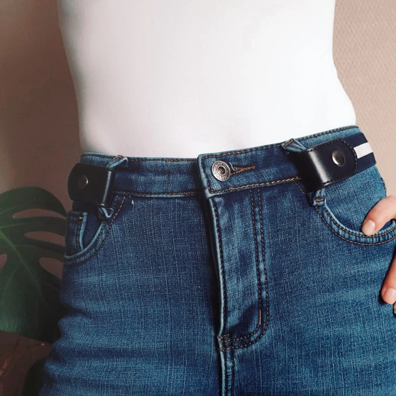 Top Trends: Womans Belt Buckle-Free Waist Jeans Pants No Buckle Stretch Elastic Waist Belts For Men Women Invisible Belt DropShipping Shoppable Styles - Image 4