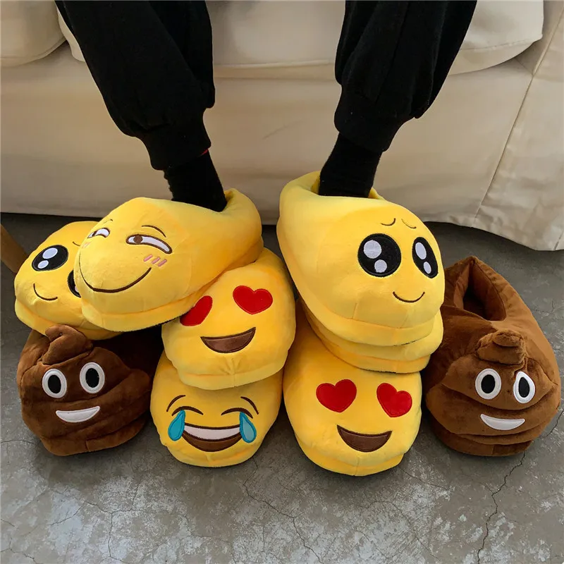 Top Trends: New Arrival Poop Men's Funny Slippers Winter Couples Plush Shoes Soft Indoor Cartoon Slippers Men Slides Non-slip House Shoes Shoppable Styles - Image 6