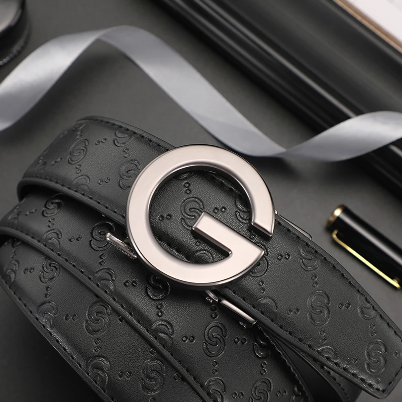 Top Trends: Famous Brand Men Genuine Leather Belts Designers G Logo High Quality Belts For Men Luxury Business Fashion Work Strap ZD2142 Shoppable Styles