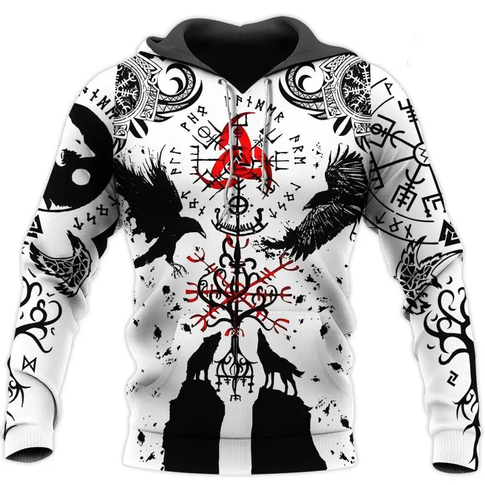 Top Trends: Beautiful Raven Tattoo 3D Printed Men Hoodie Harajuku Fashion Hooded Sweatshirt Autumn Unisex Hoodies Sudadera Hombre WS5179 Shoppable Styles