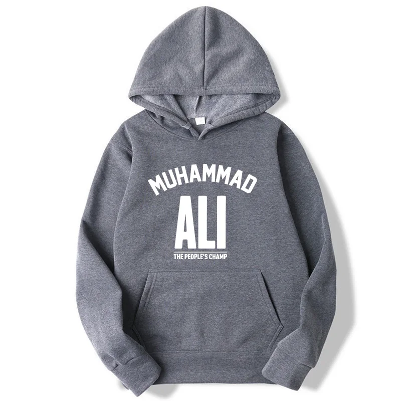 Top Trends: Fashion Brand Men&#039;s Hoodies Muhammad Ali Printing Blended Cotton Spring Autumn Male Casual Hip Hop Hoodies Sweatshirts Hoodie Shoppable Styles