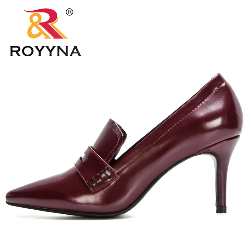 Top Trends: ROYYNA New Designers Original Top Quality Women Pumps Pointed Toe Thin Heels Dress Shoe Nice Leather Wedding Shoes Feminimo Shoppable Styles - Image 4