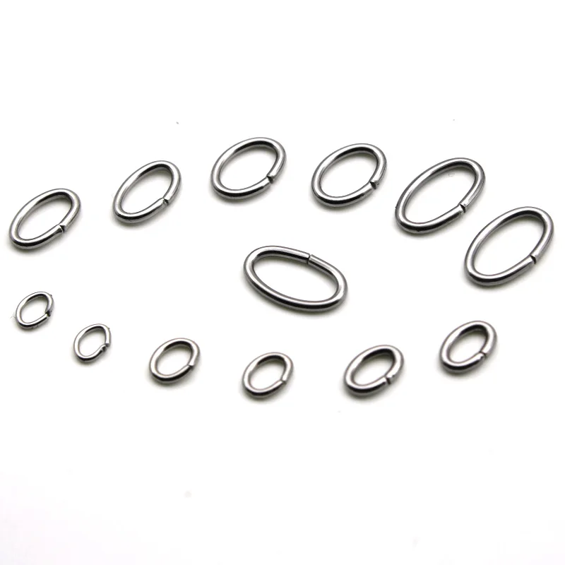 Top Trends: 100pcs / Lot 4x5mm / 5x8mm Stainless Steel Oval Jump Rings Open Split Ring Connectors For DIY Jewelry Making Supplies Wholesale Shoppable Styles