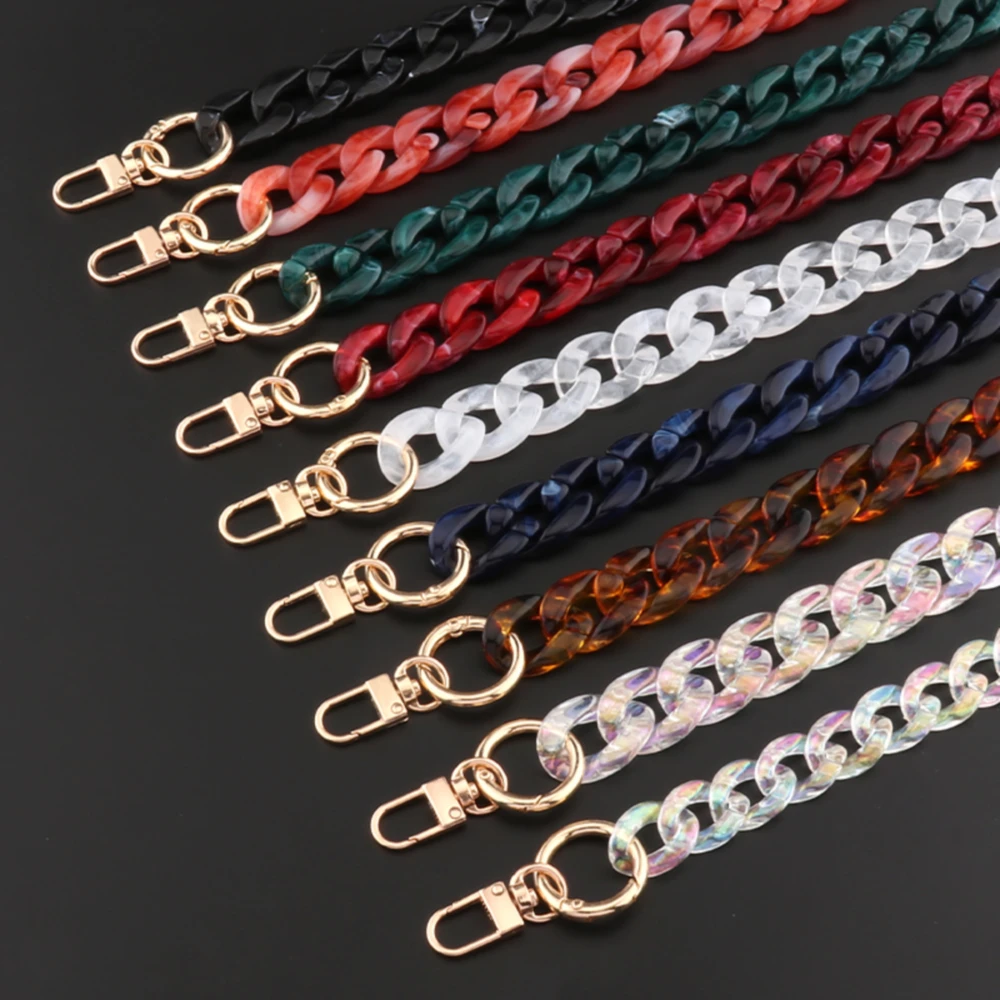 Top Trends: Acrylic Chain Bag Strap Colorful Transparent Chain Resin Chain New Wide Amber Leopard Print Strap Bright Colour Chain Of Bags Shoppable Styles