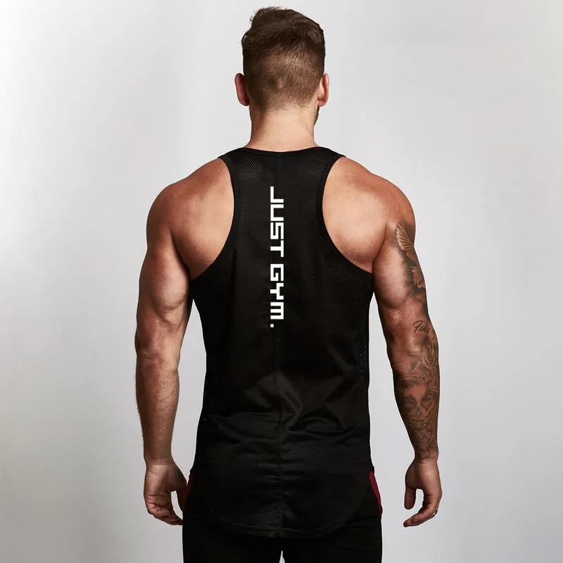 Top Trends: Brand Casual New Mesh Fashion Clothing Sleeveless Shirts Tank Top Men Bodybuilding Workout Gym Vest Fitness Men's Sport Singlets Shoppable Styles - Image 2