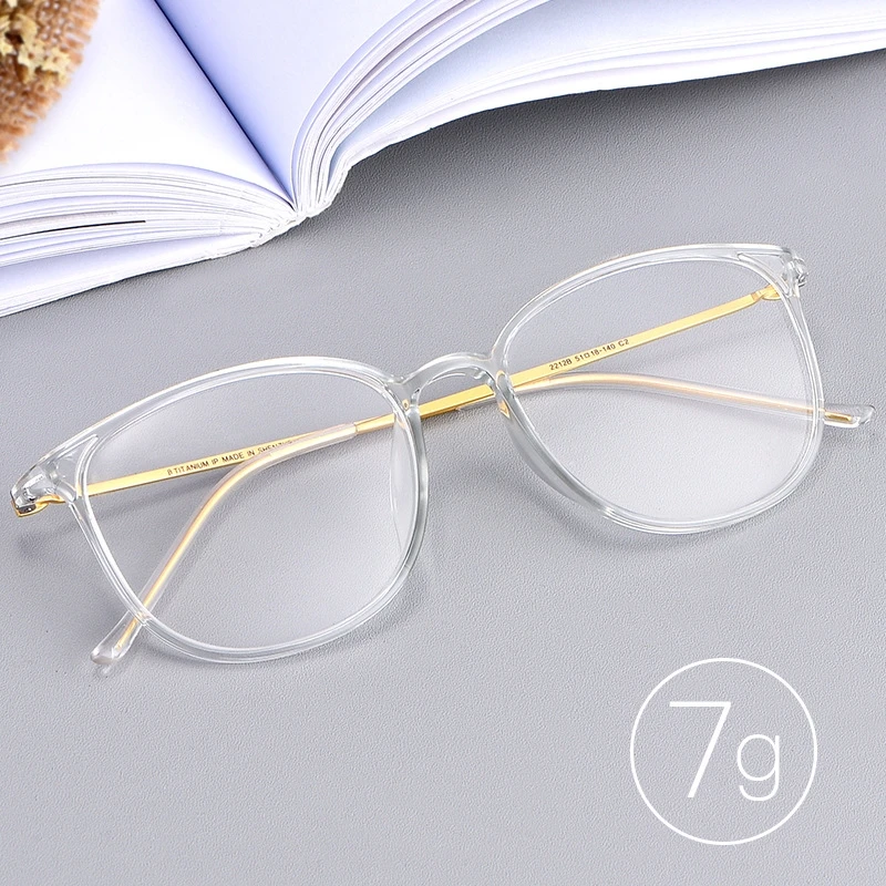 Top Trends: YIMARUILI New Ultra-light Fashion TR90 Eyeglasses Men Retro Round Pure Titanium Optical Prescription Glasses Frame Women 2212B Shoppable Styles - Image 4