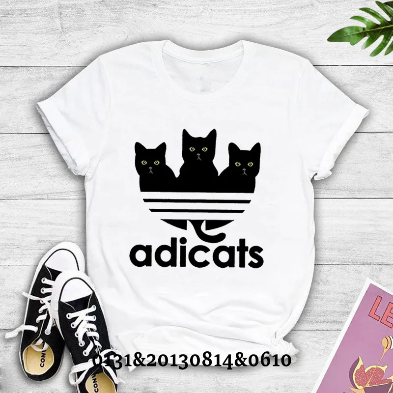 Top Trends: 2022 Women's T-shirt New Cat Print Top Women's T-shirt O-neck Short Sleeve Summer Multicolor Female Top T-shirt Streetwear Shoppable Styles