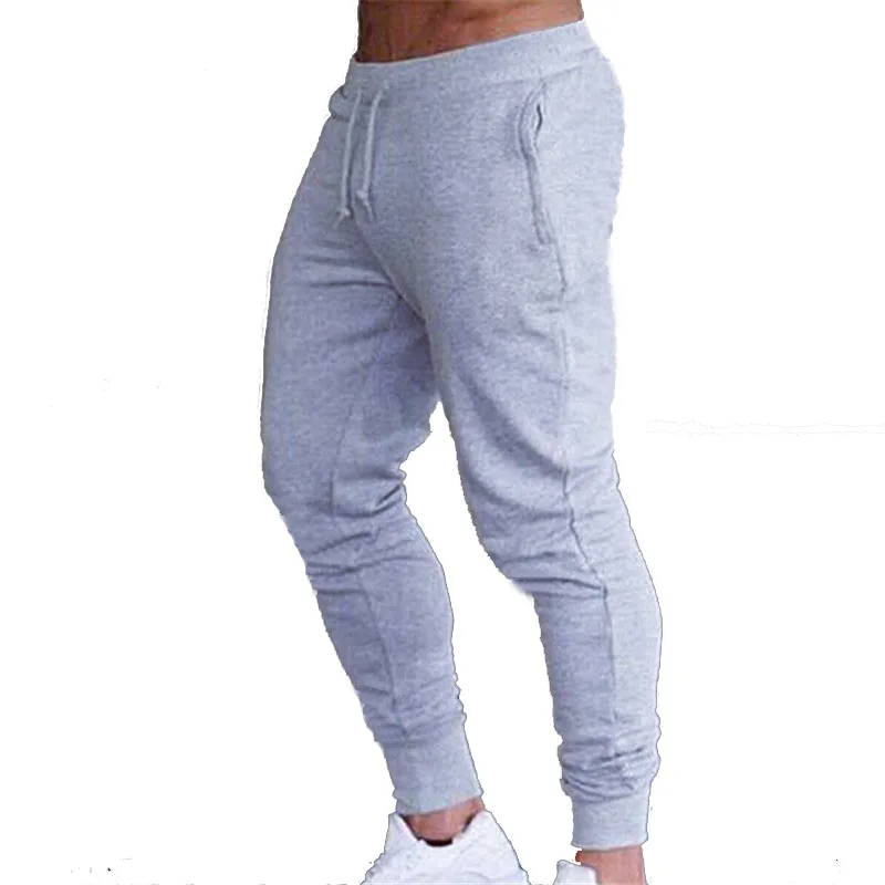 Top Trends: Fitness Muscle Gray Jogging Pants Solid Running Pants Men Sport Pencil Pants Men Cotton Soft Bodybuilding Joggers Gym Trousers Shoppable Styles